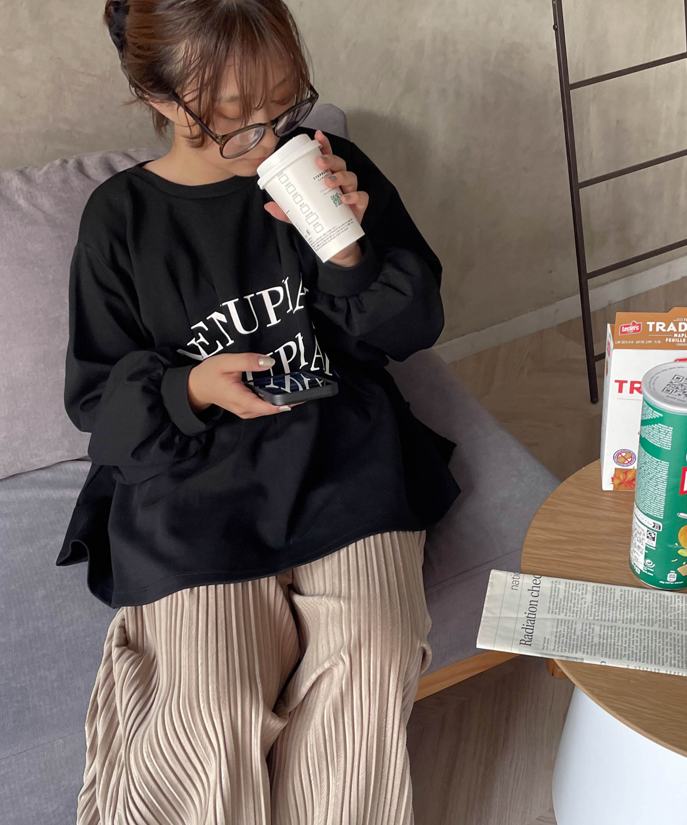 前後2wayロゴタックカットトップス≪洗濯機で洗える