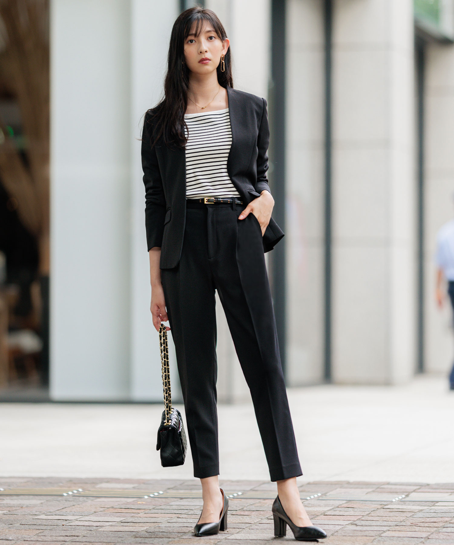 入卒／セレモニー】のびのび！ストレッチノーカラージャケット