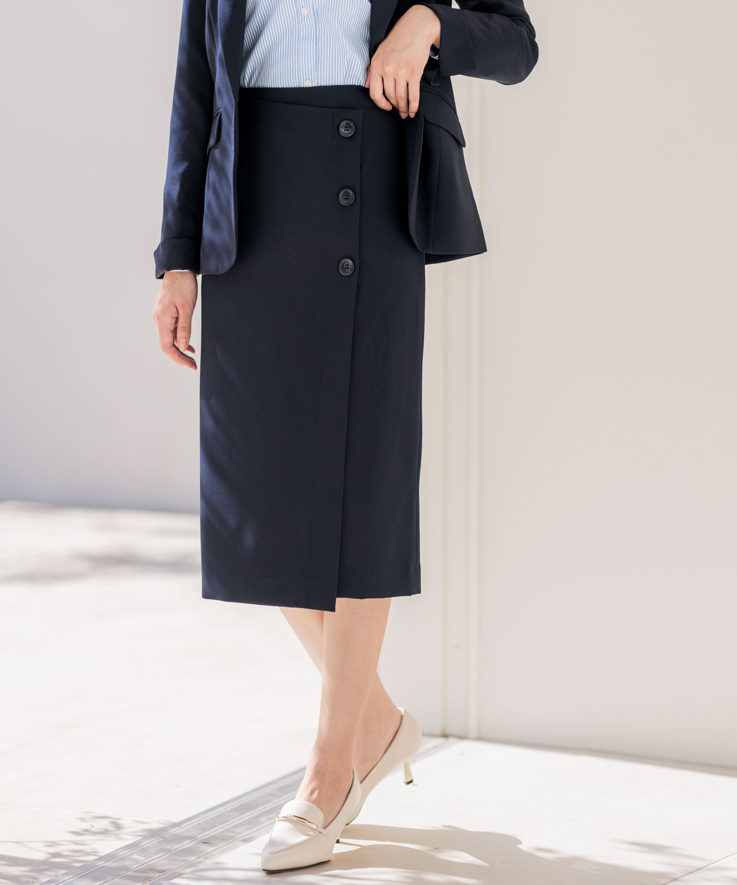 2点セット】ストレッチ/ウォッシャブル/防シワ/UV/形態安定 ベーシック