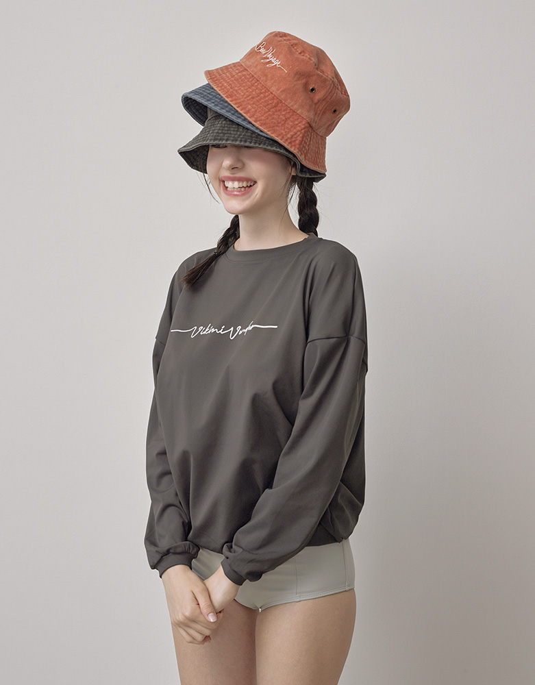 VIKINIVENDER Loose Fit Rash Guard - CHARCOAL | ファッション