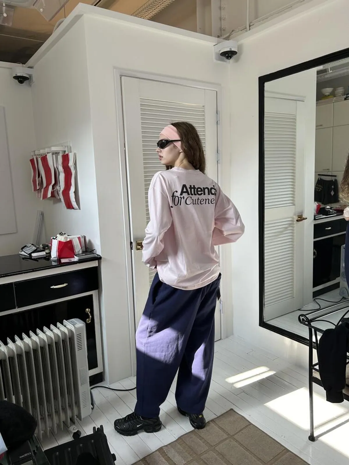 Baby pink long sleeve tee shirt(pink)