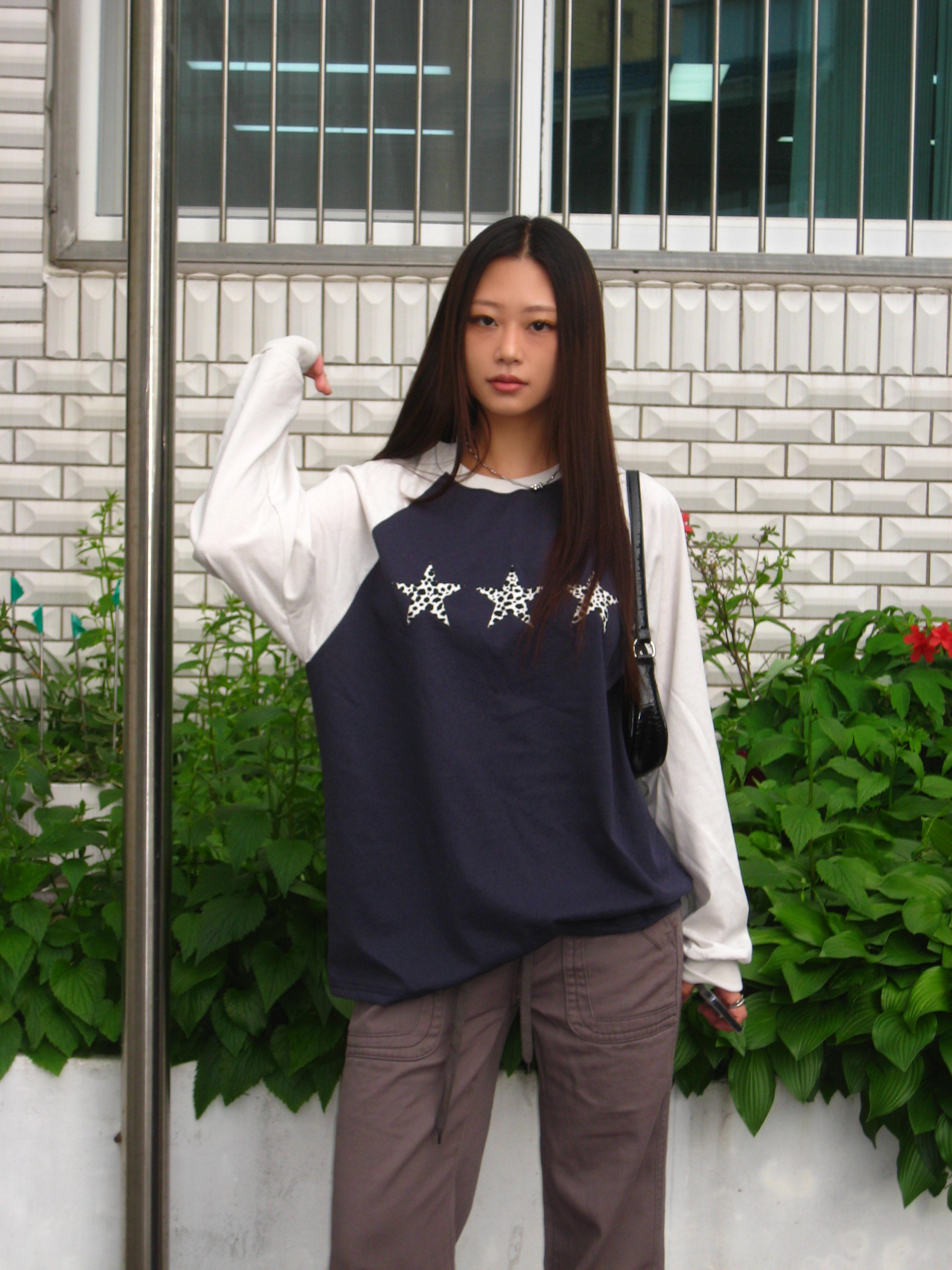 レオパード柄 ラグラン Tシャツ