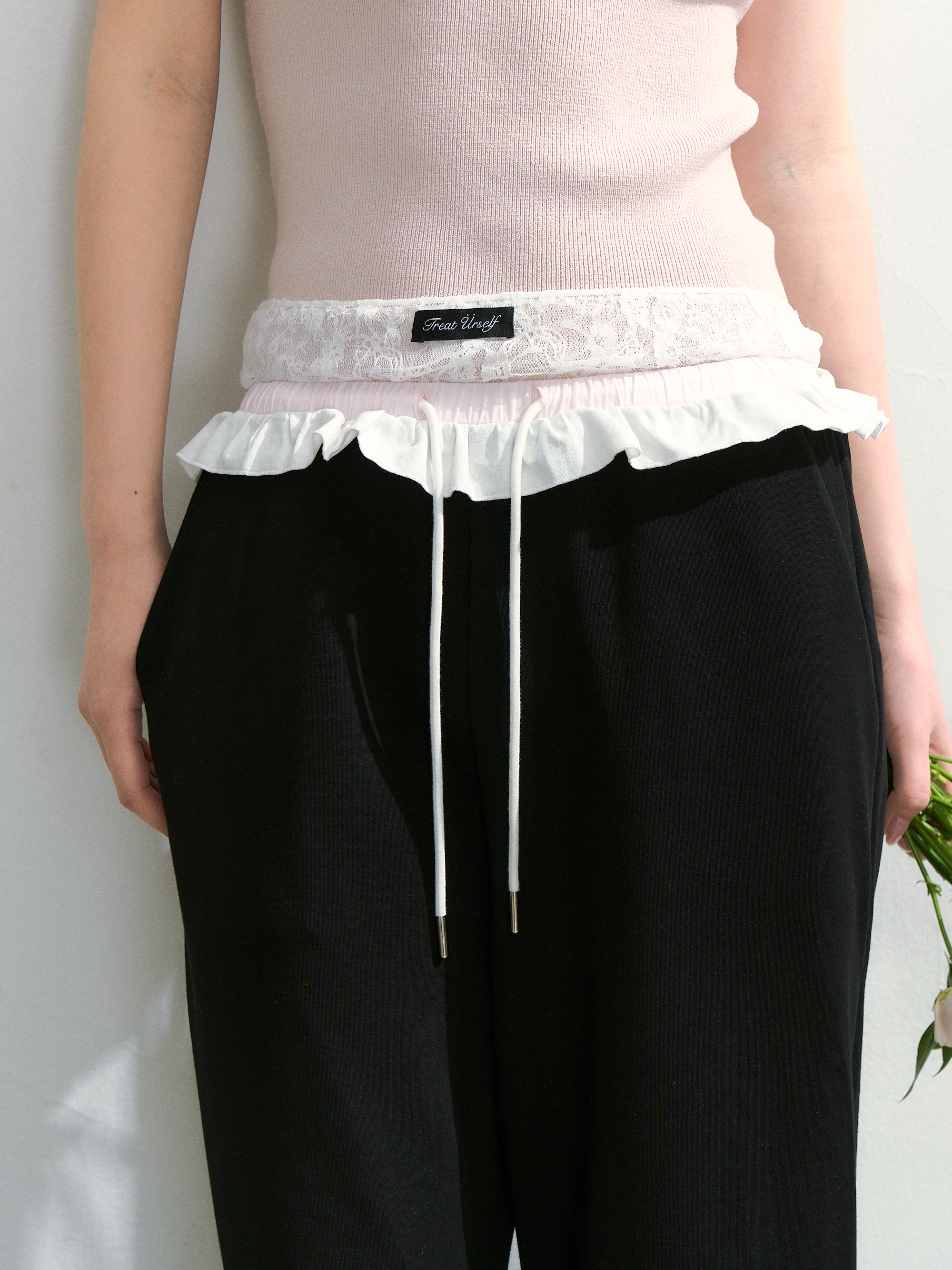 Double-waist lace pants | ファッション通販サイト NUGU
