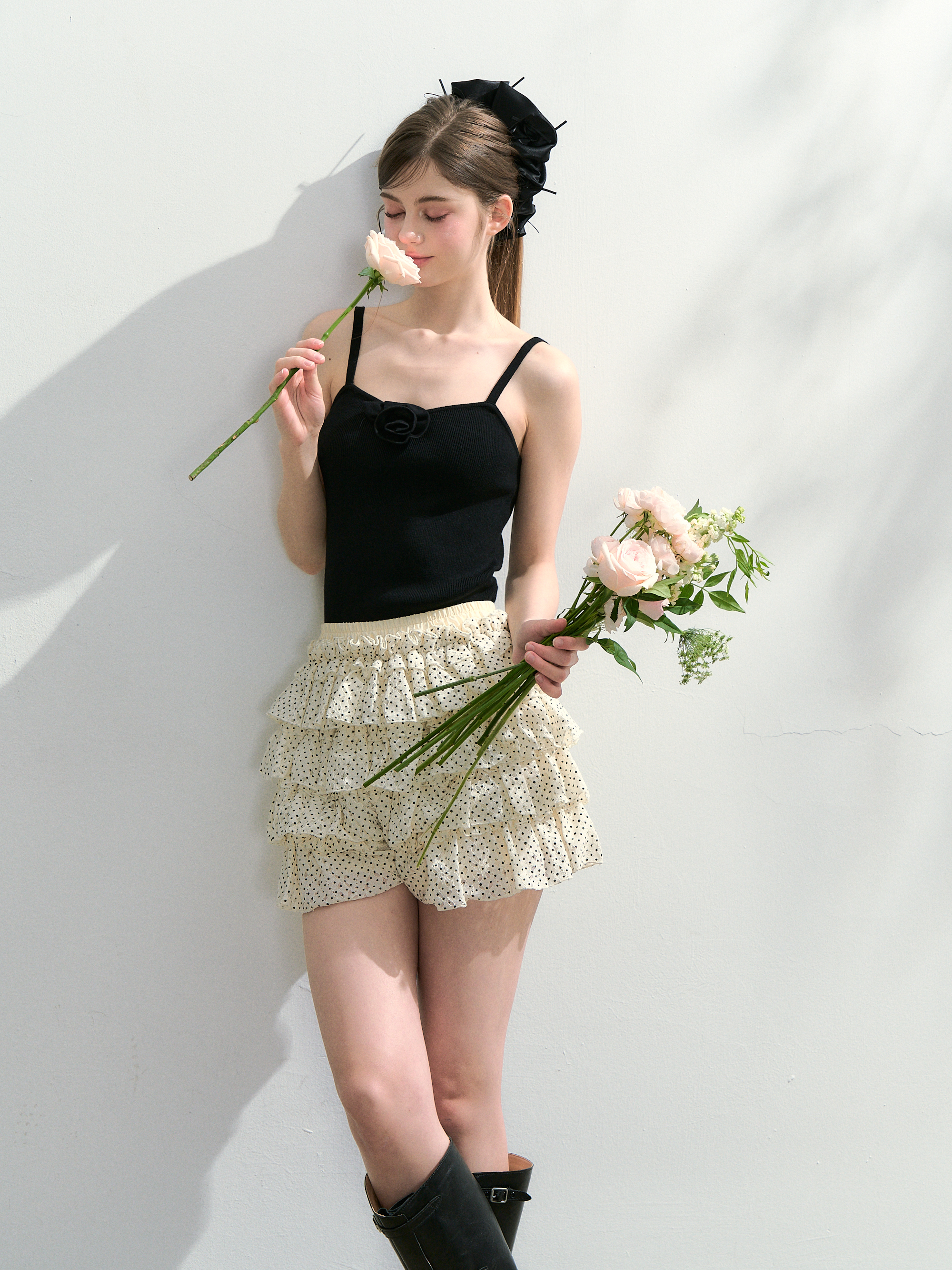 スカート treat urself girly lace dot tutu white girly lace