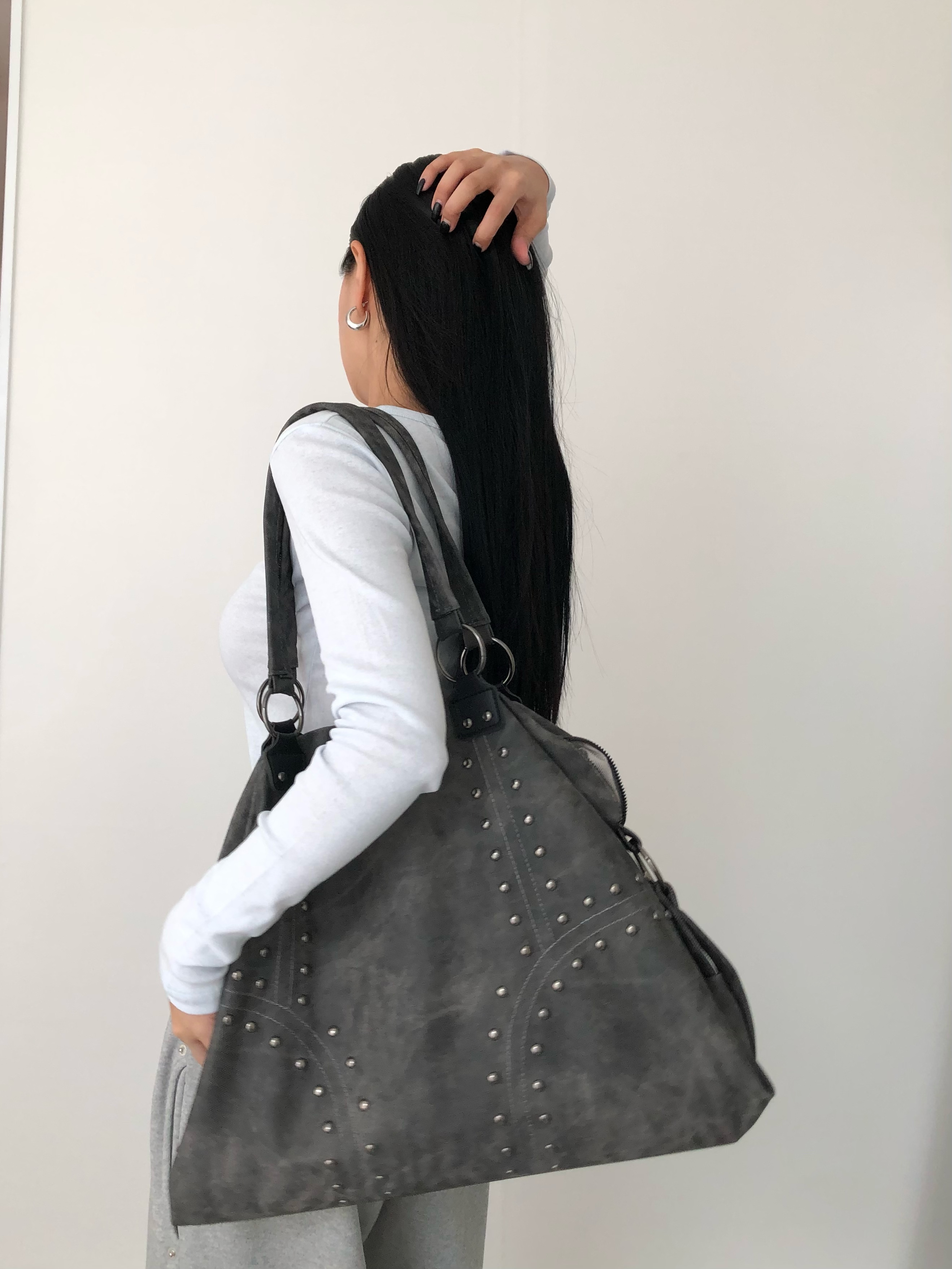 (4color)リベットショルダーバッグ