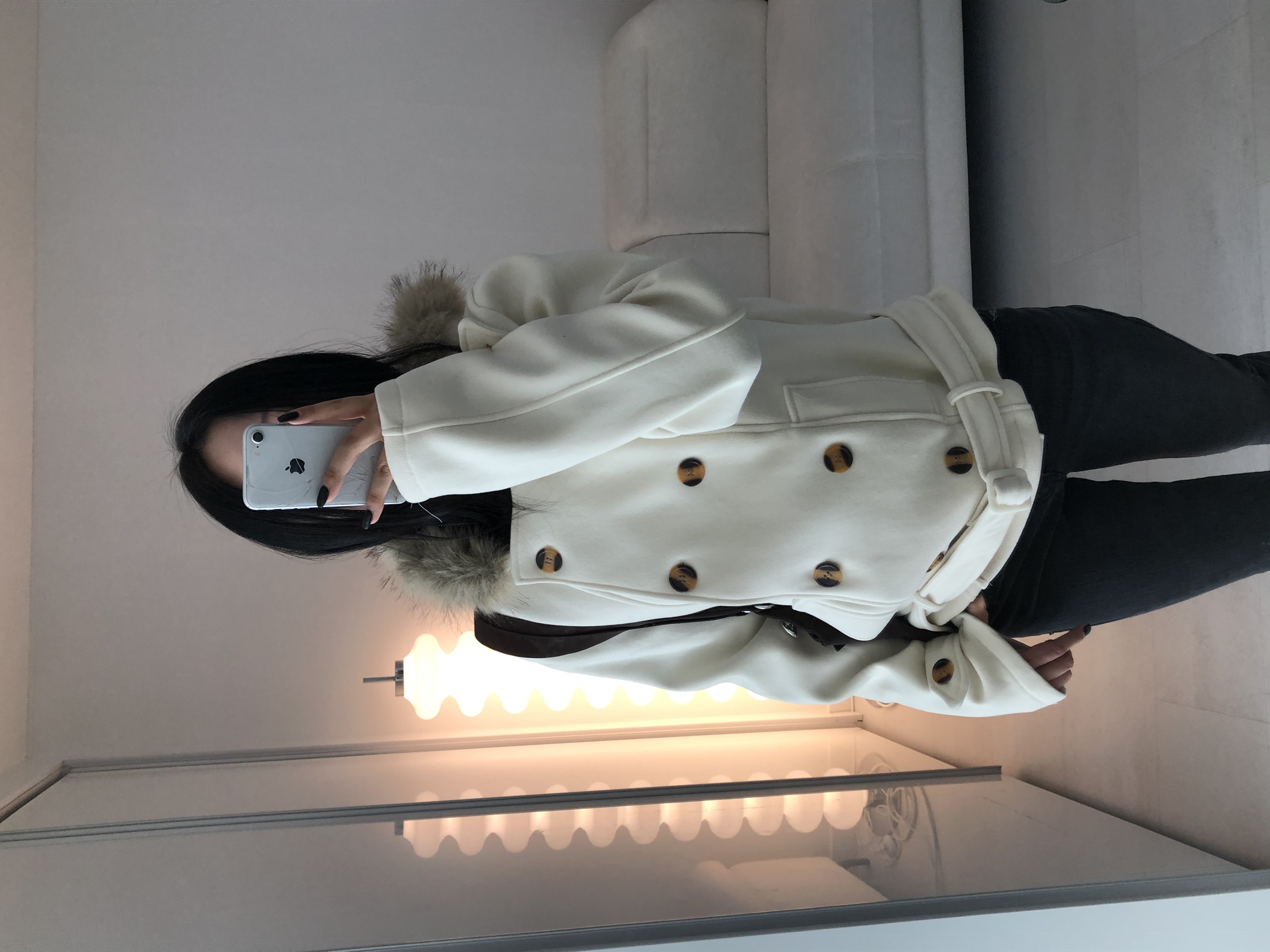 (2color)ファーフード付きジャケット