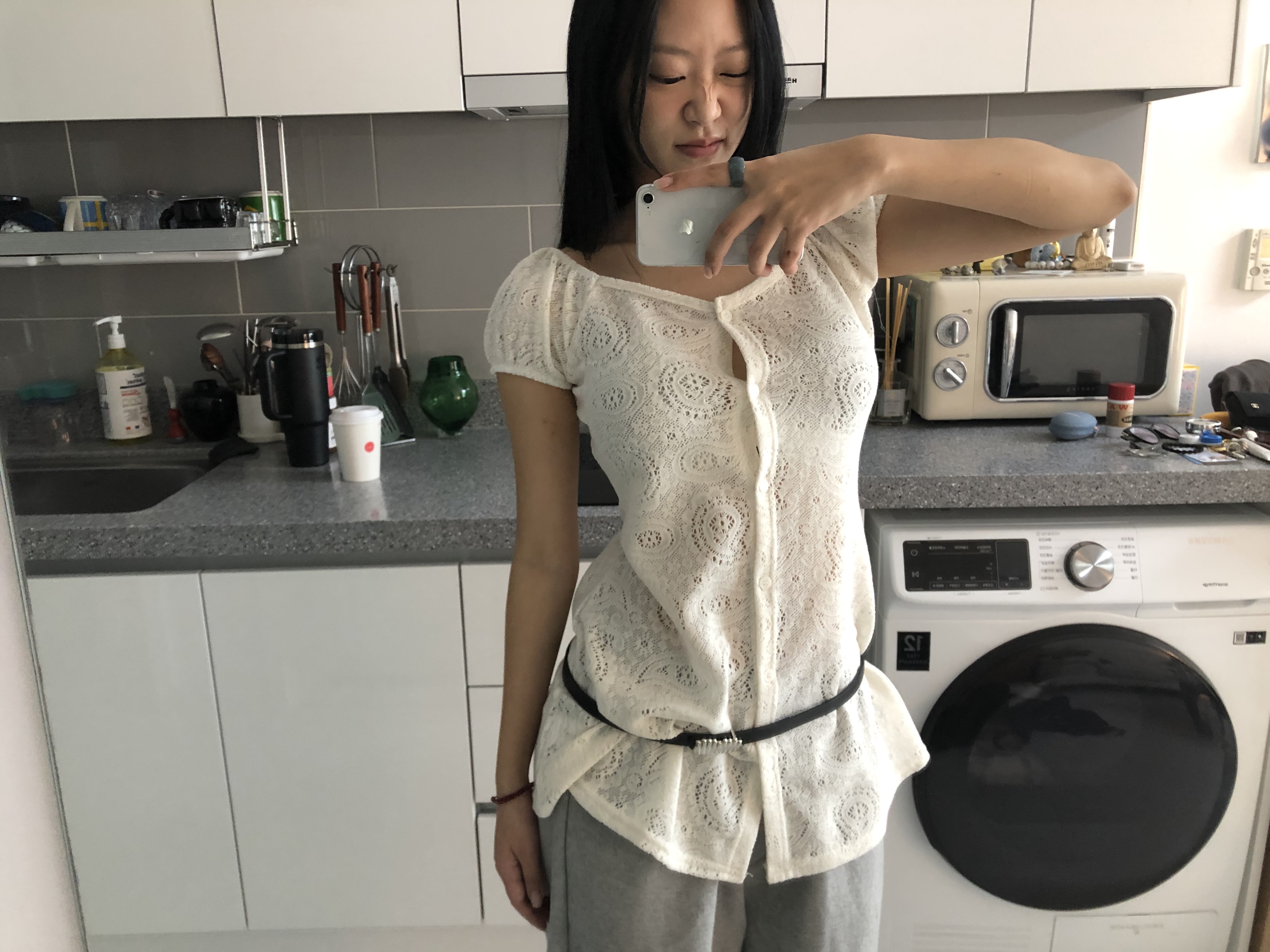 (4color)半袖ニットカーディガン