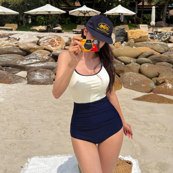 original]水着バイカラーモノキニ | ファッション通販サイト NUGU