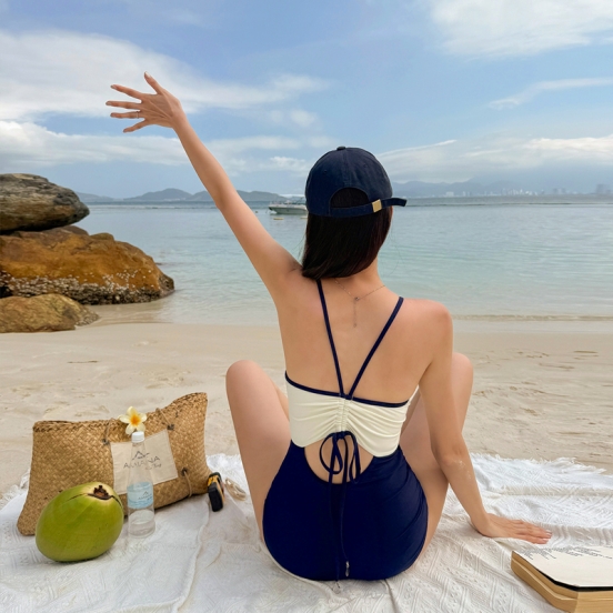 original]水着バイカラーモノキニ | ファッション通販サイト NUGU