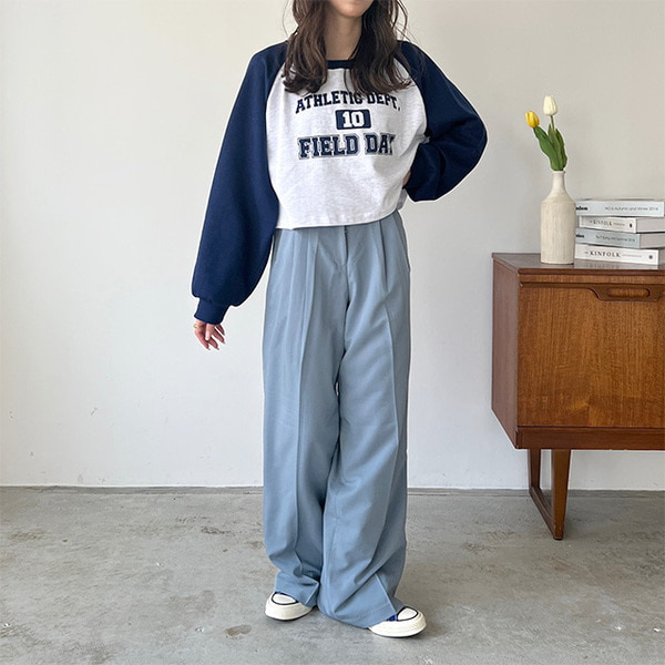 ラグランクロップドＴシャツ セール】クロップドラグラントップス（Tシャツ/カットソー