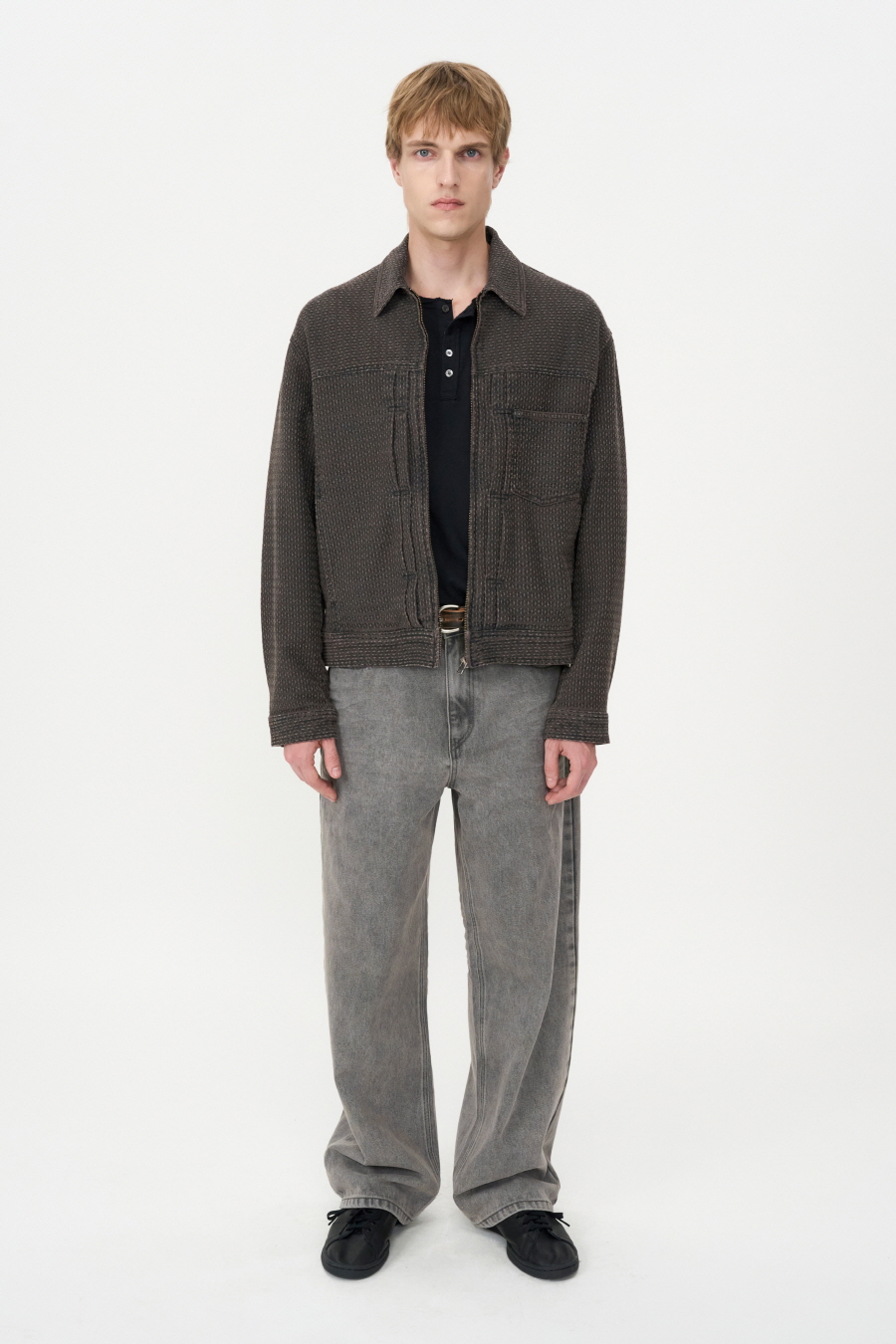 Embossed Washed Pants LIGHT TAUPE