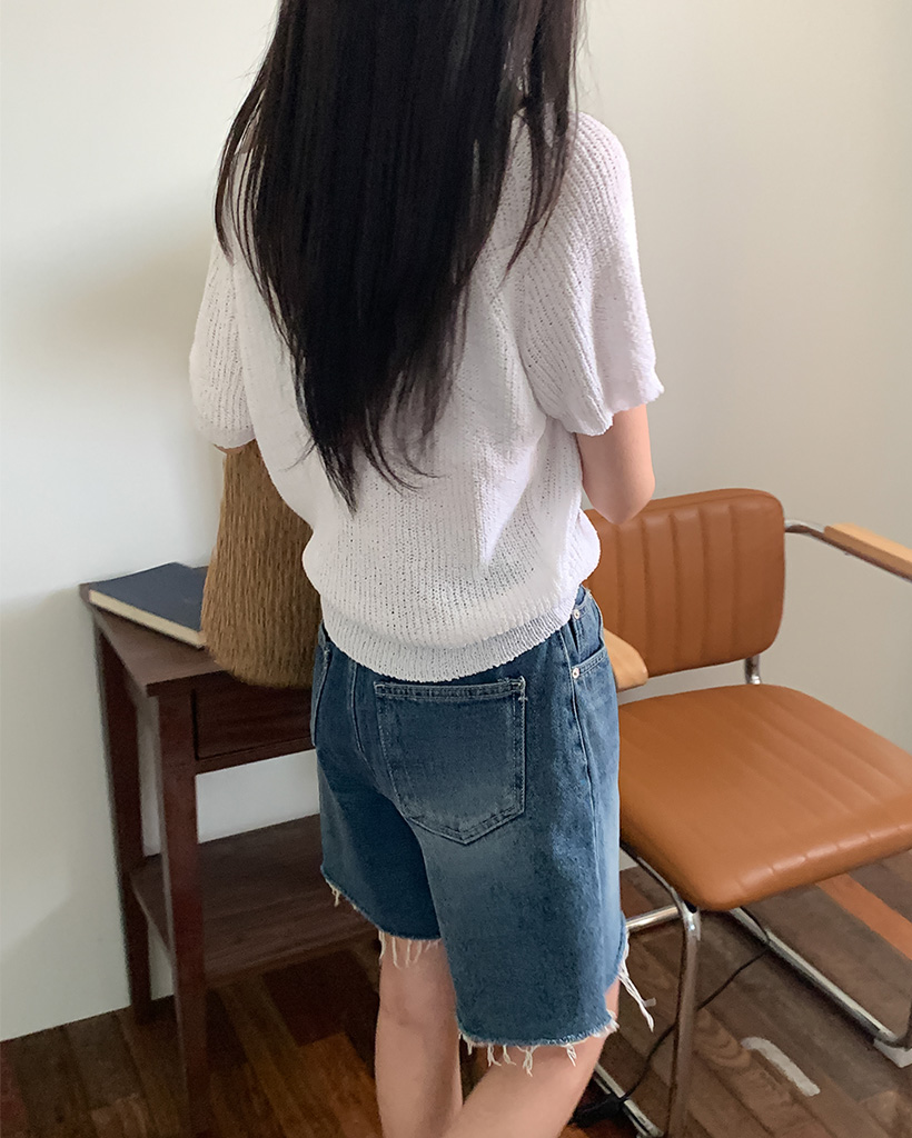 美品！50%オフ最新Theory25SS半袖ニットPOINTELLE TEE TITTY＆CO. ニット セーター バイカラー襟ニット半袖 レディース