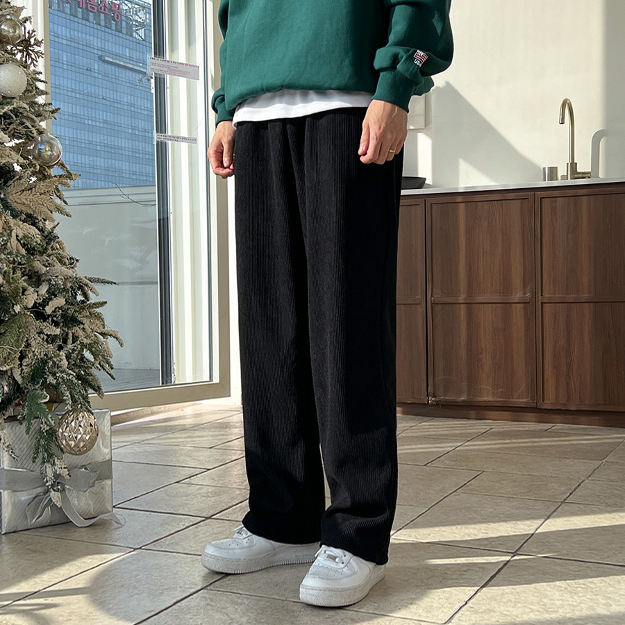 コーデュロイボアワイドパンツ