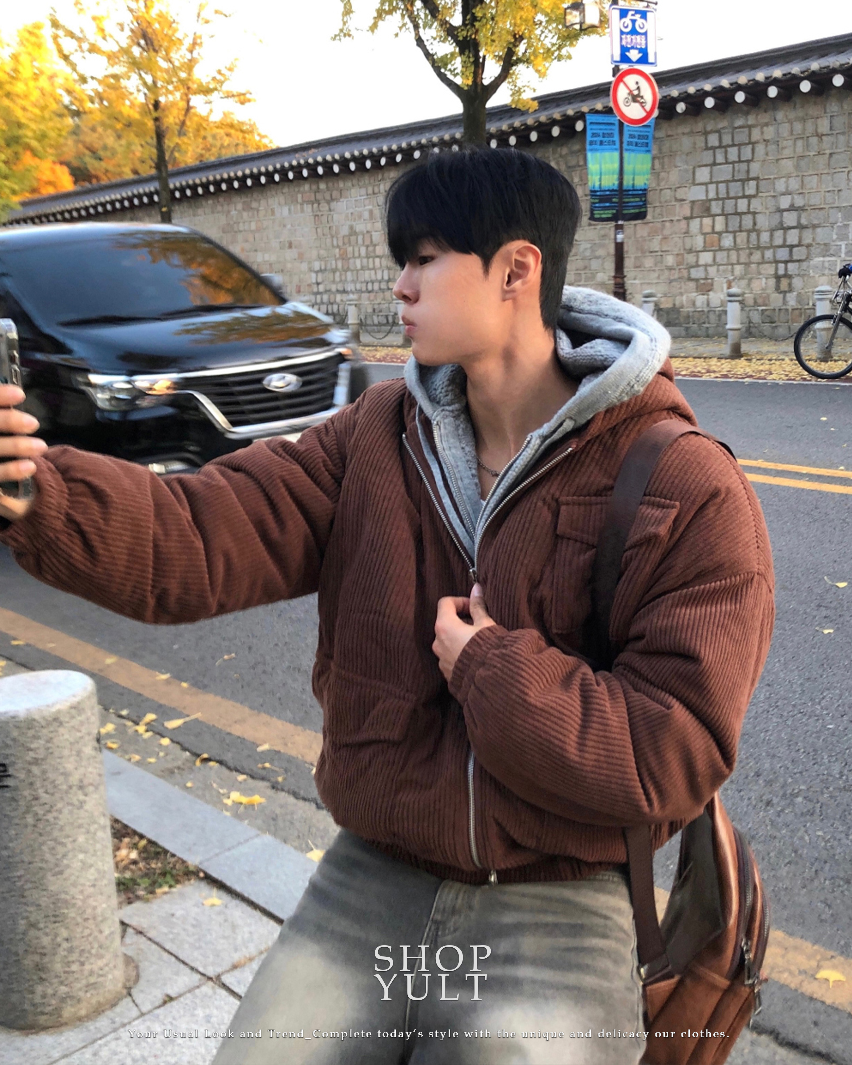 (3 color) コーデュロイ パーカー ブルゾン