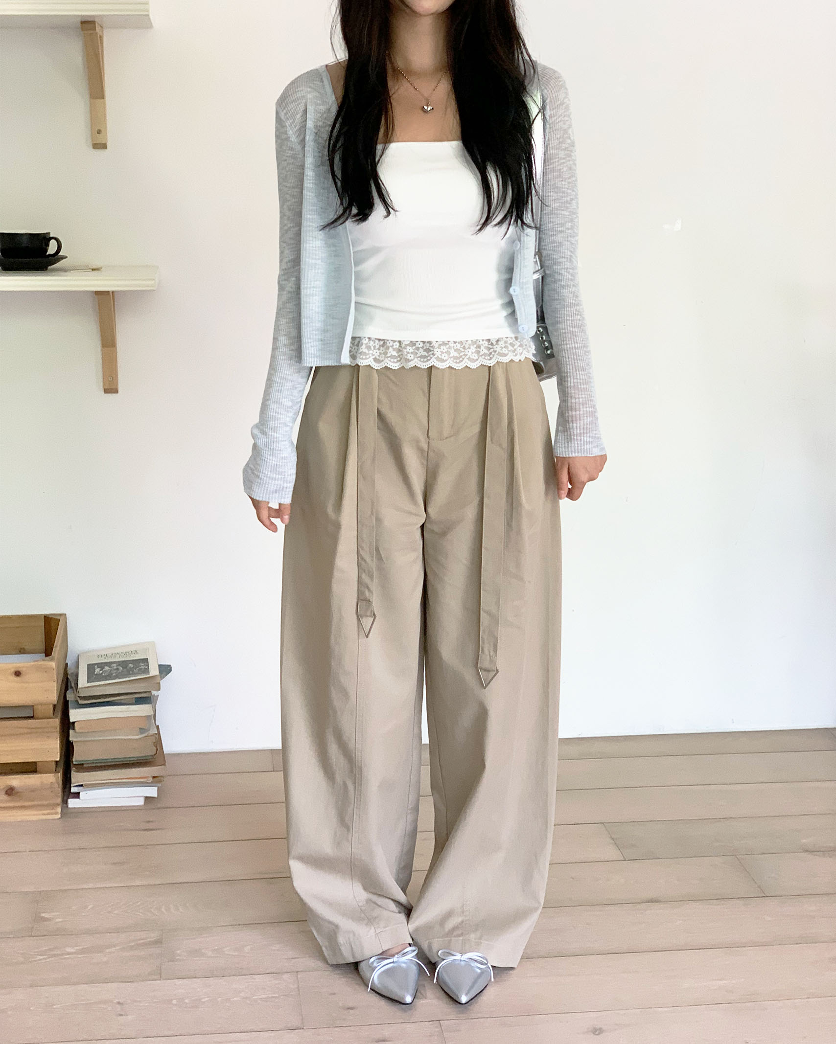 ベルトポイントワイドパンツ
