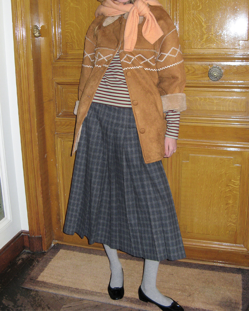 Influencer pick] BELTED CHECK PLEATS SKIRT (GREEN) | ファッション