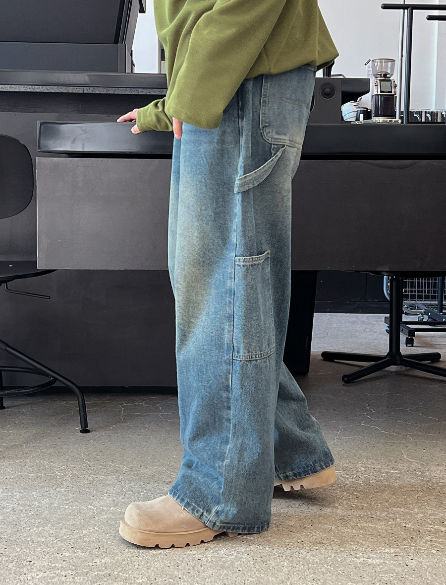 utaページ カーペンターワイドデニムパンツ | ファッション通販サイト NUGU