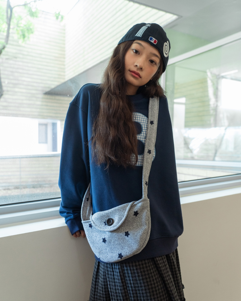 スター ニット クロスバッグ [グレー]