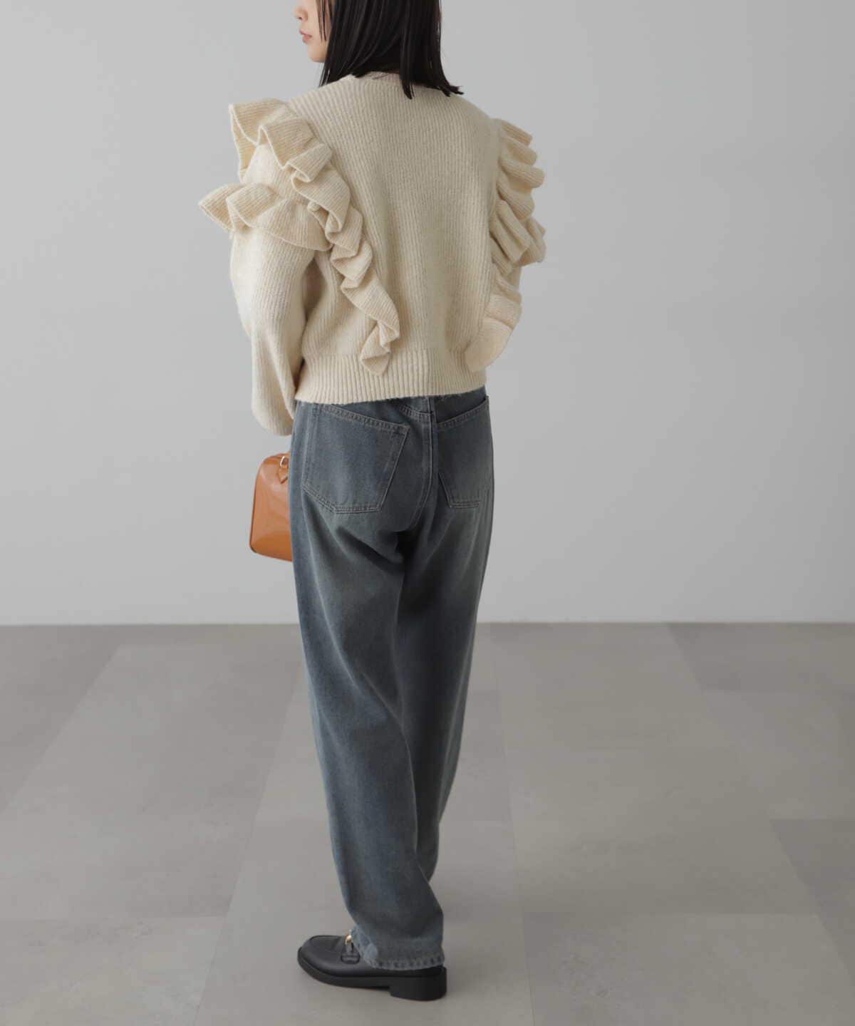 ◇肩フリルケーブルニット | ファッション通販サイト NUGU