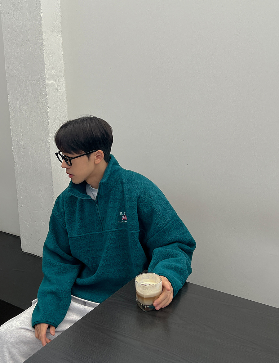 USAスリットフリースハーフジップ