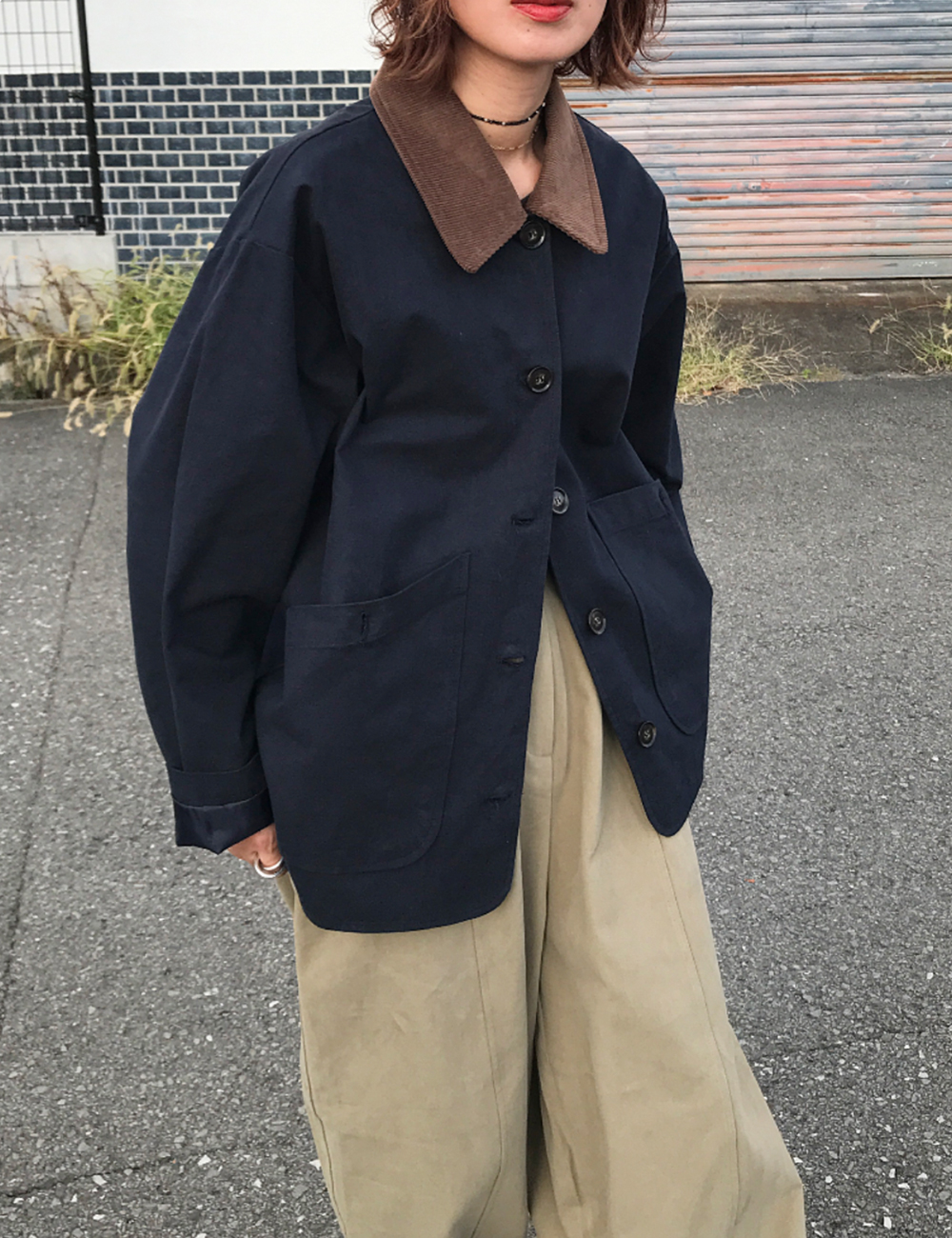 コーデュロイ襟ジャケット | ファッション通販サイト NUGU