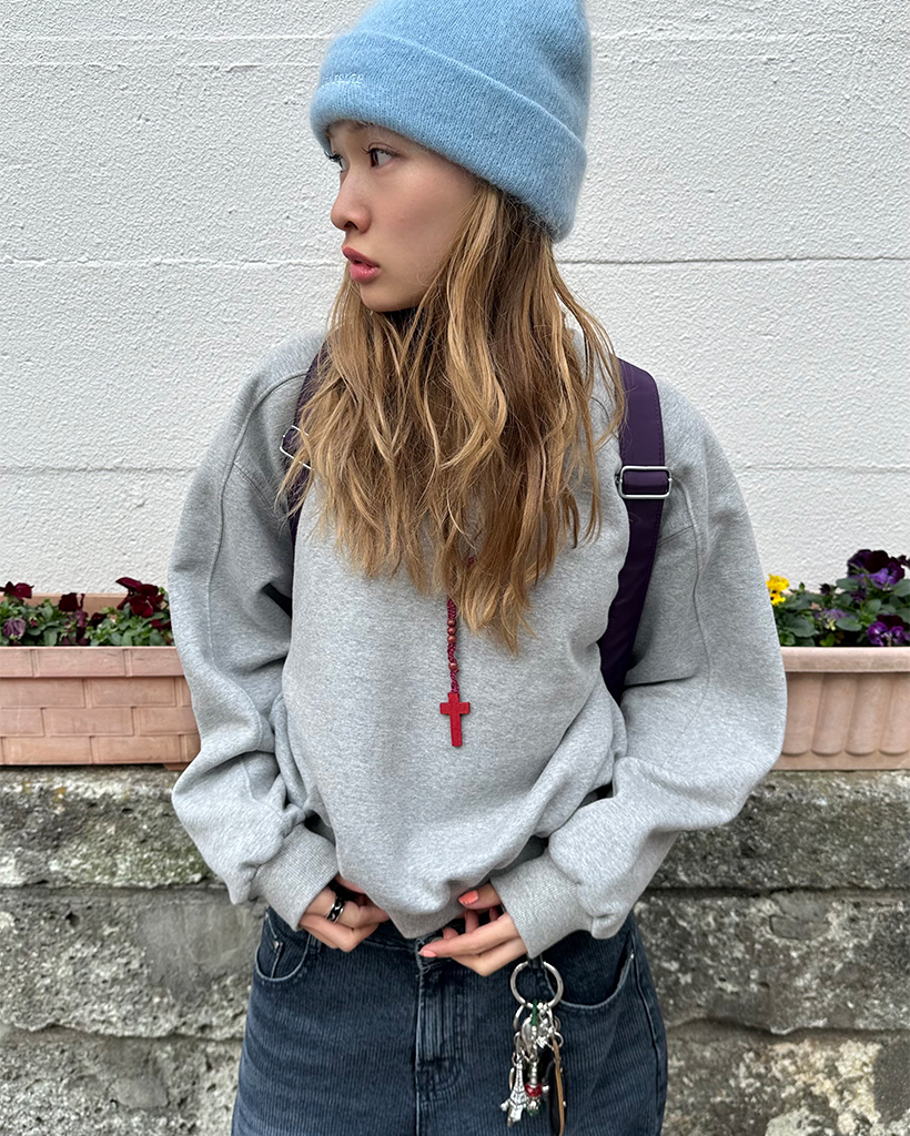 サドルショルダー裏起毛スウェット