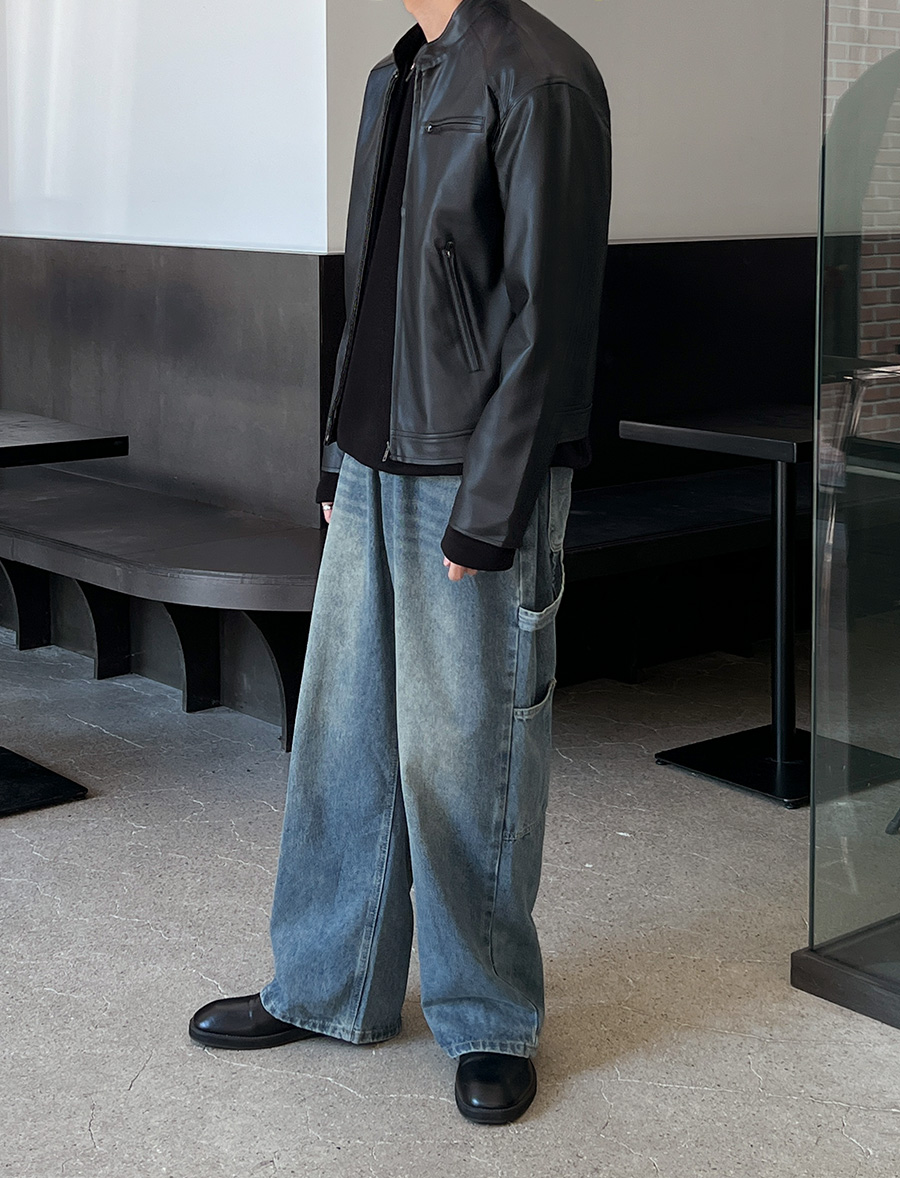 ちゃむ　1113 カーペンターワイドデニムパンツ | ファッション通販サイト NUGU