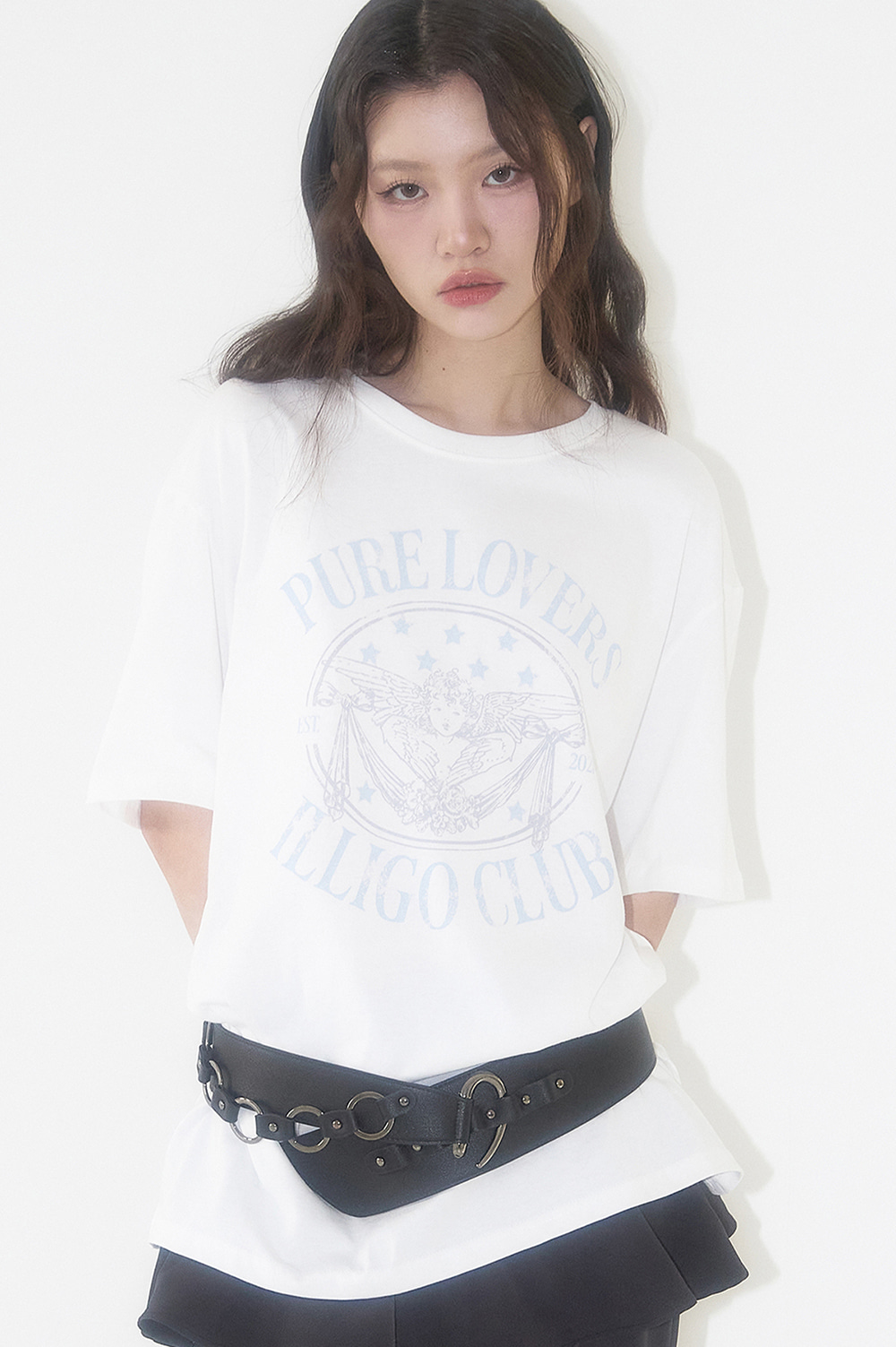 ★ ILLIGO★ PURE ANGEL OVERFIT T-SHIRT ILLIGO] Pure Angel Oversized T-shirt Black – SellerWork
