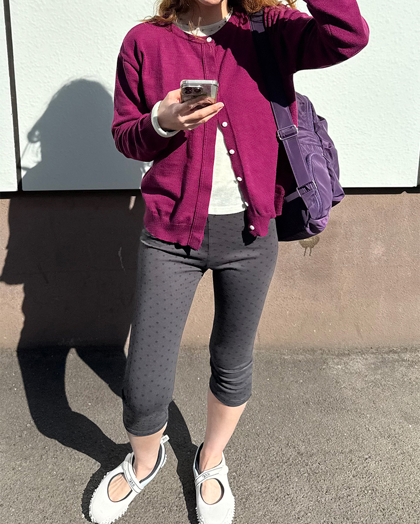 ドットパターンカプリパンツ