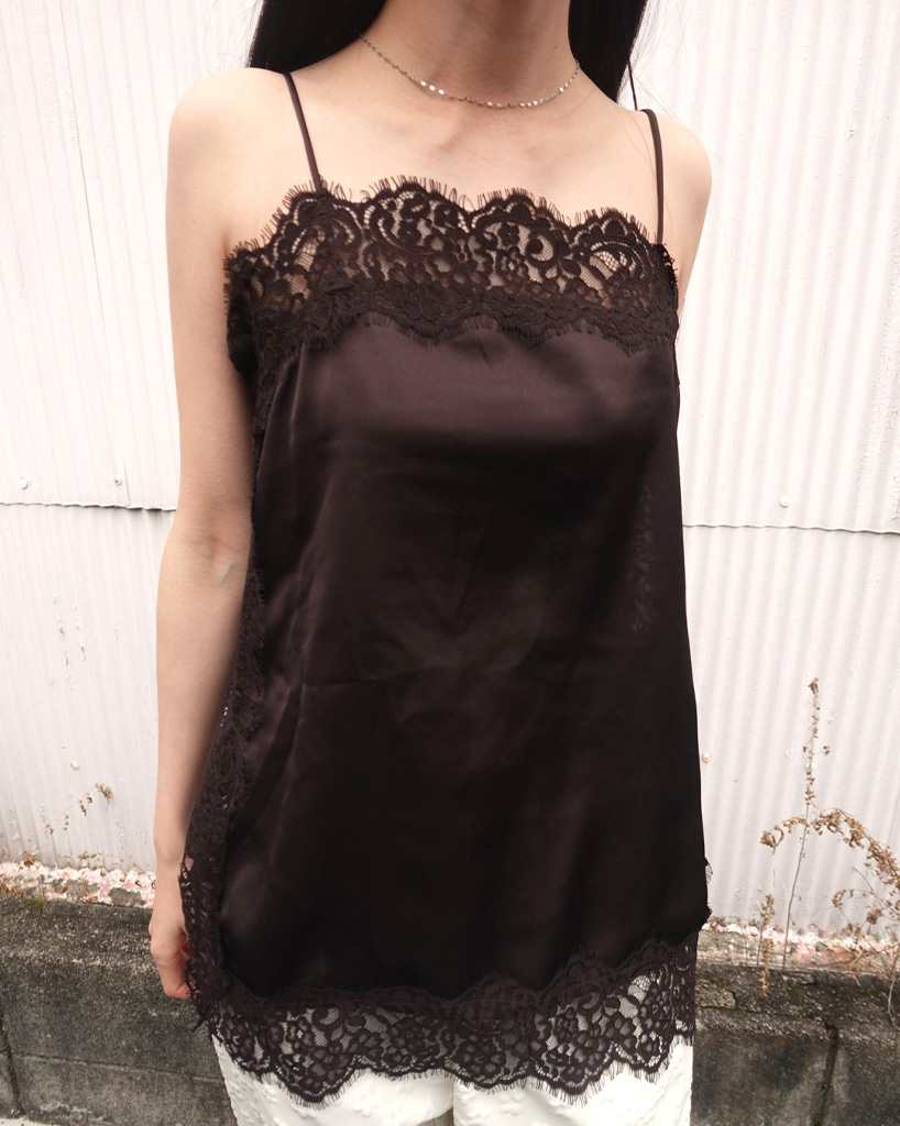 レーススリーブレスミニワンピース