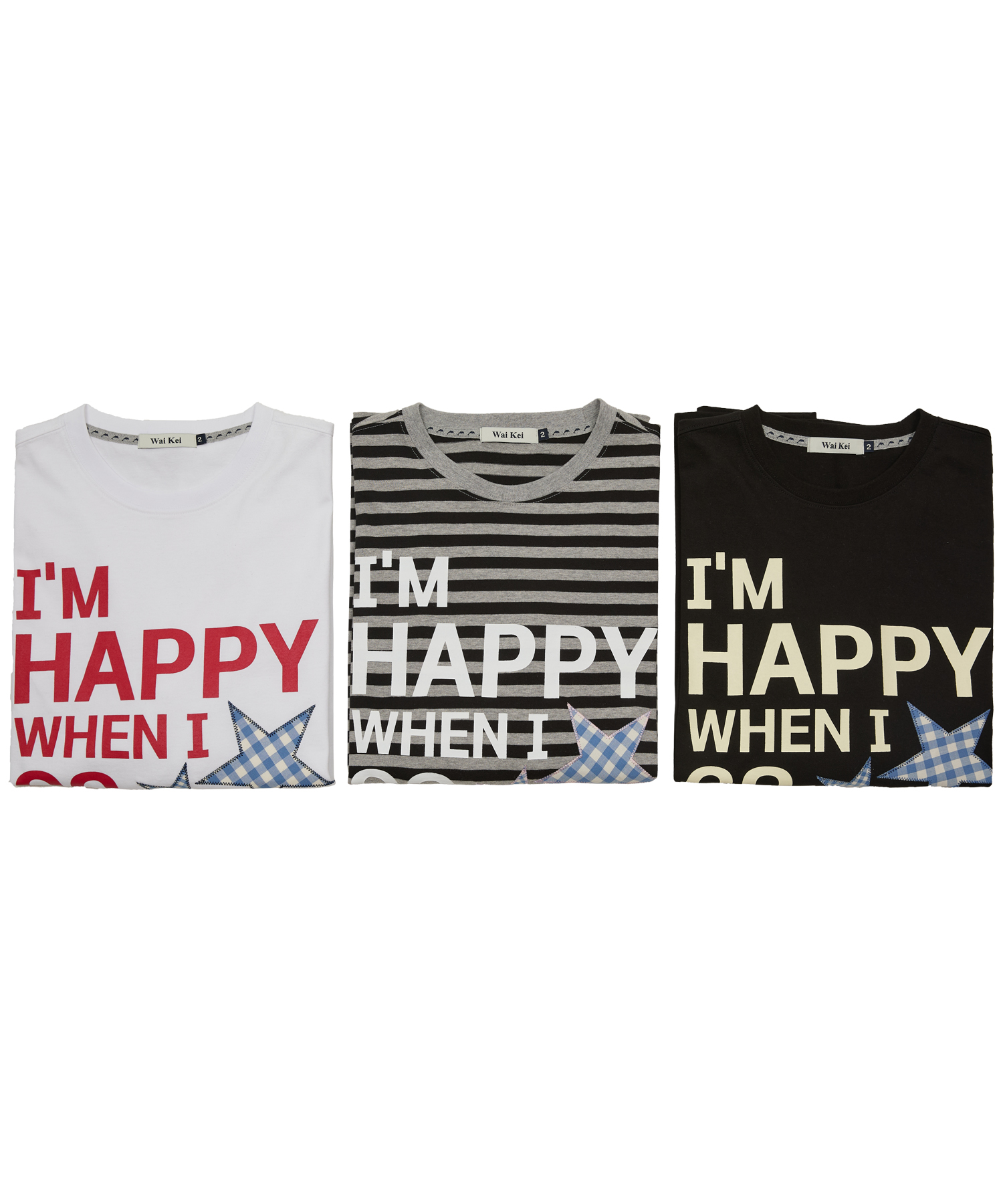 I AM HAPPY Long Sleeve T-shirt WHITE | ファッション通販