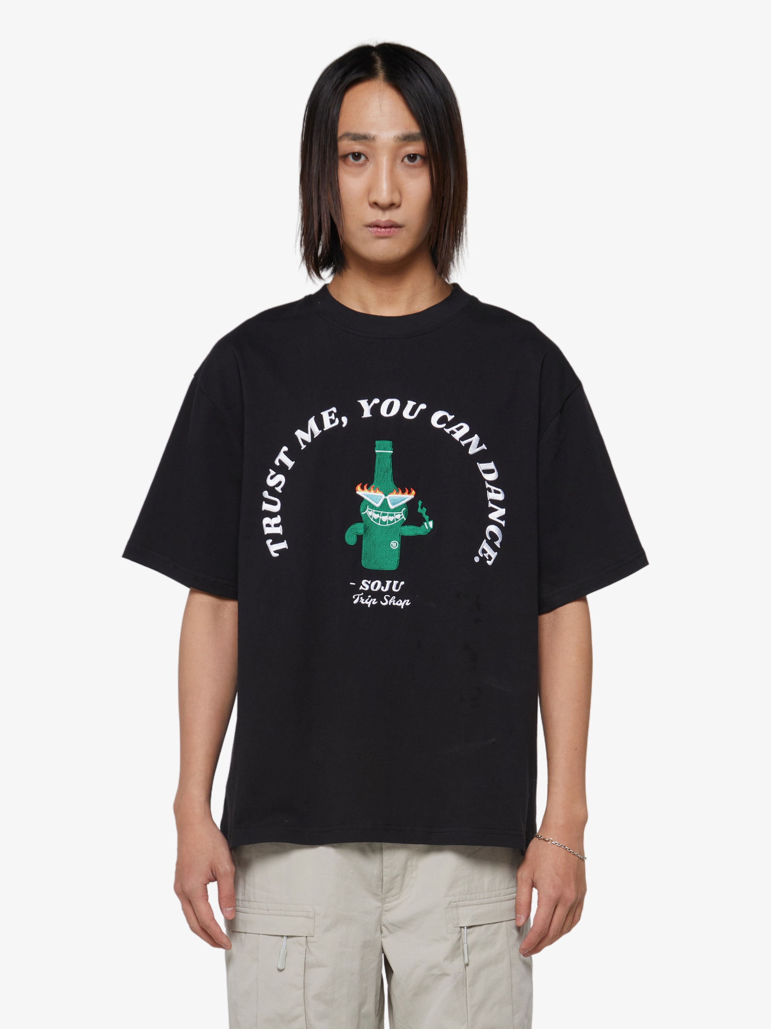 グリーン焼酎 刺繍 半袖Tシャツ