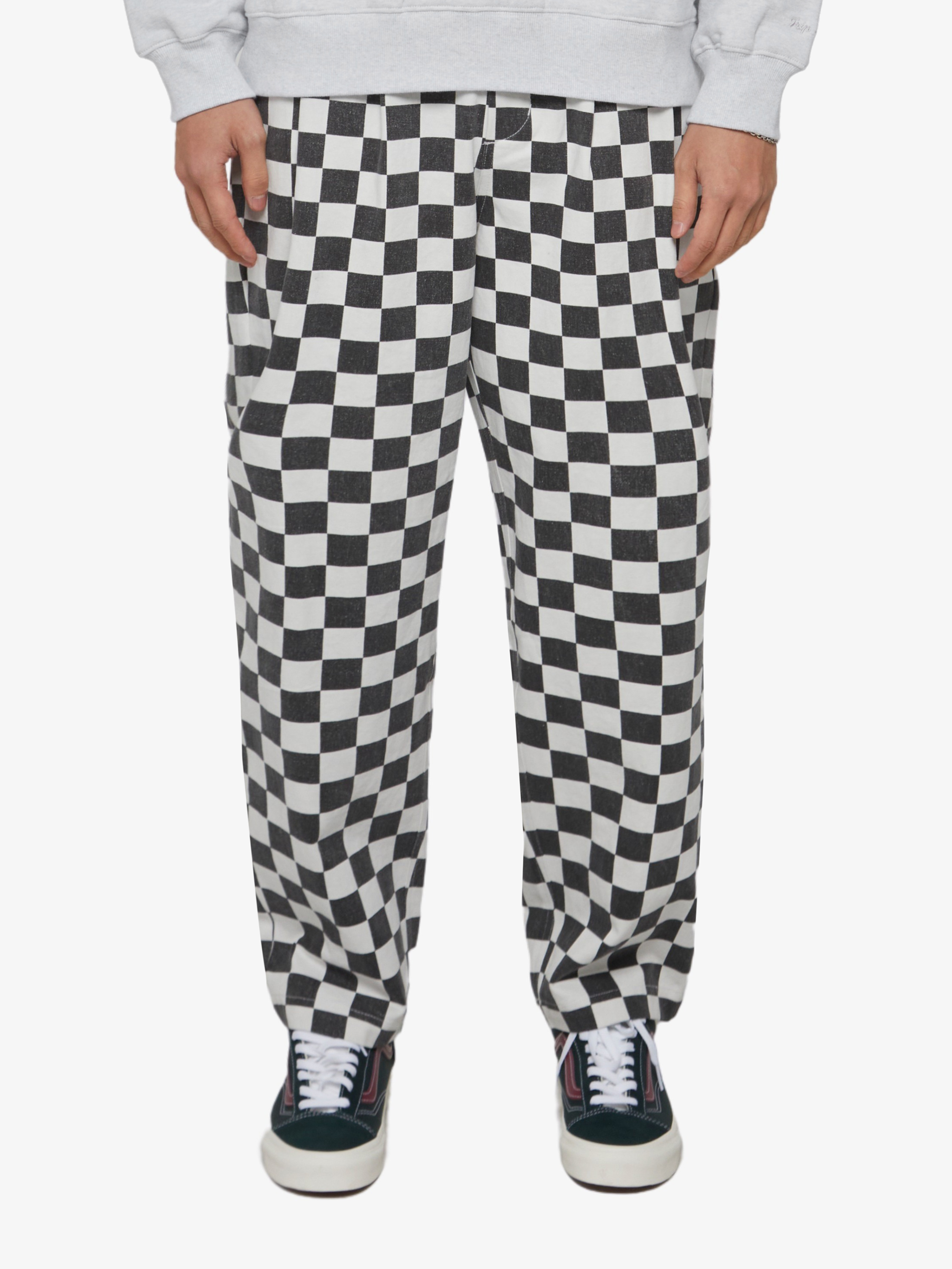 チェックコットンパンツ