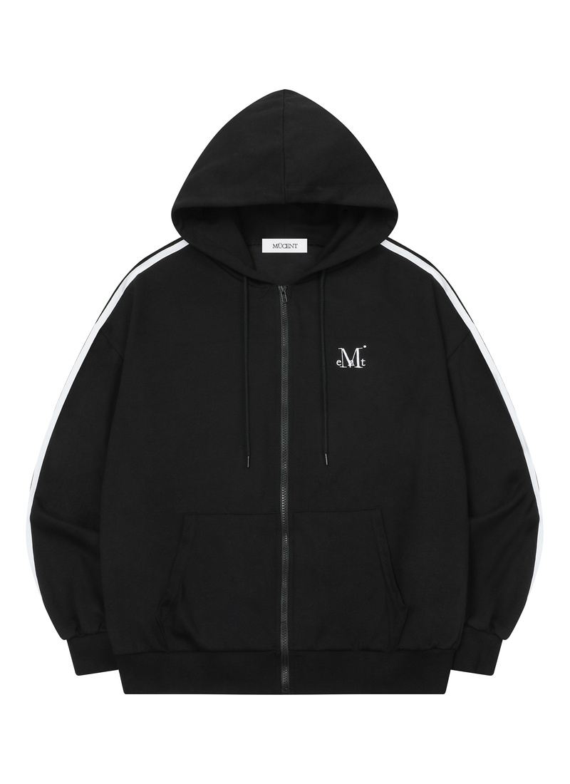 LARINE TRACK LINE HOOD ZIP-UP UNISEX (2Color)