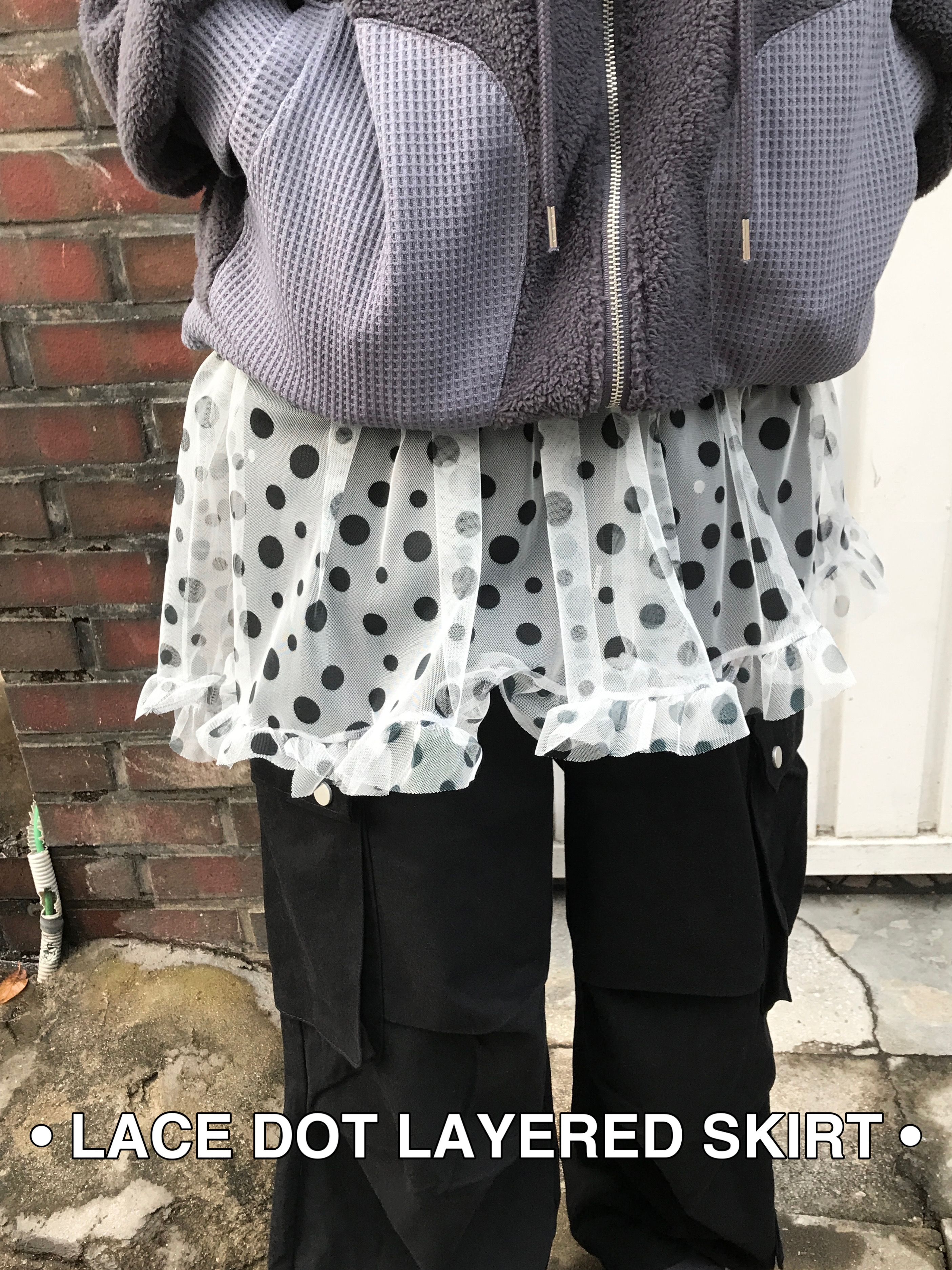 レースドットレイヤードスカート | ファッション通販サイト NUGU