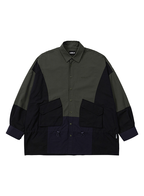 Nylon String Oversized Shirt [KHAKI]