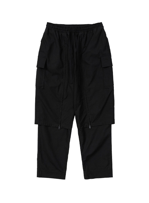 Oversized Layered Pants [BLACK]