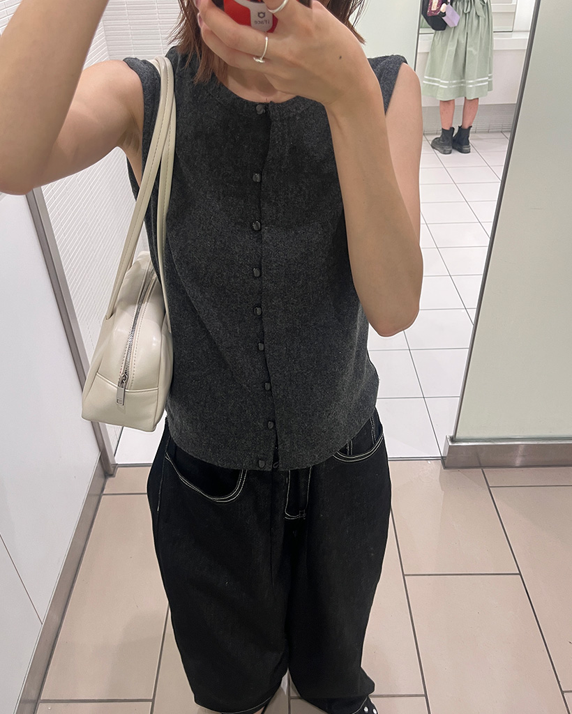 まんまる【美品】TANタン ウエストニットパーツ ベルト 大きいサイズ レディース 透かし編みドルマンニット＆ボーダー