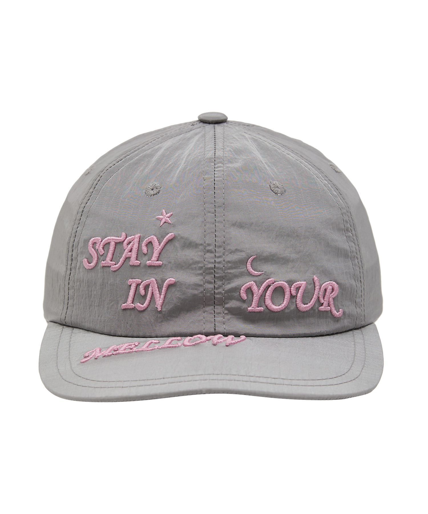 MELLOW Letter Nylon Cap GREY