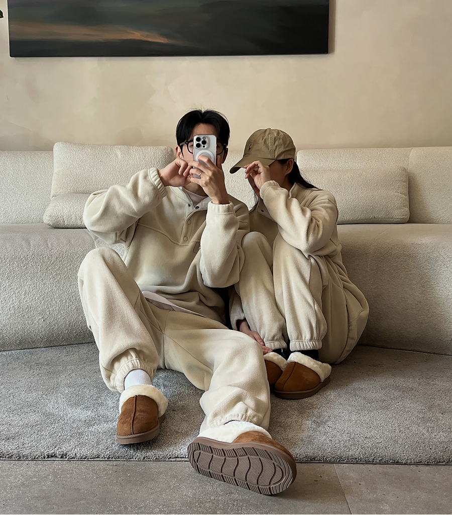 (unisex/set)アノラックフリース＆ジョガーセットアップ