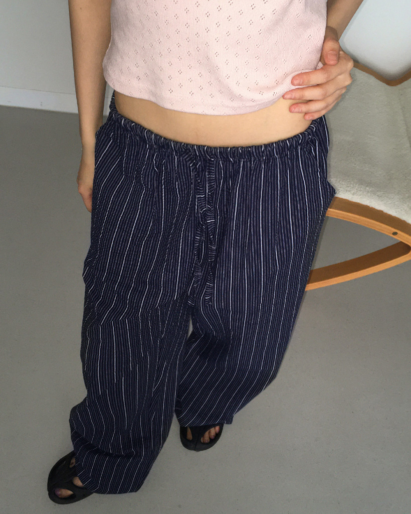 日本未入荷 KUOSE★ストライプコットンワイドパンツ trim_fce_item662f02a4d4c47.jpg