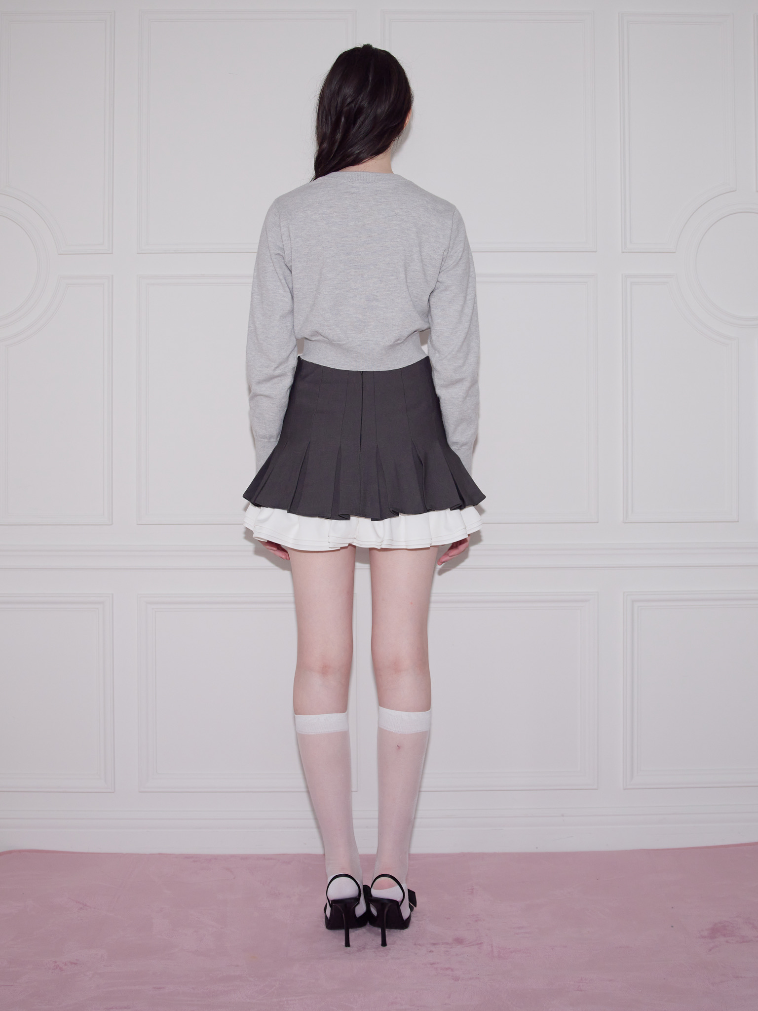 トリートユアセルフ Ribbon pleats frill mini skirt Ribbon pleats frill mini skirt – Treat Ürself
