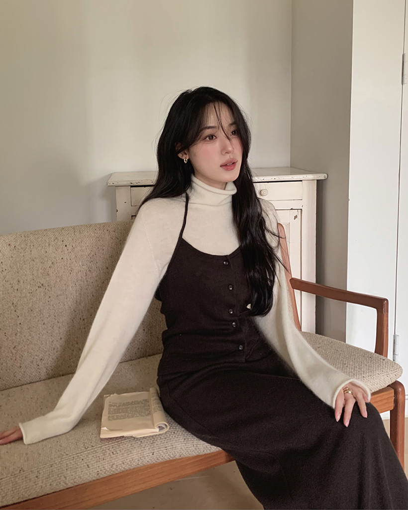 ニットキャミソール&ニットスカートセット