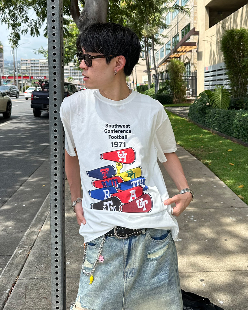 ユニセックス）カラフルプリント半袖Tシャツ | ファッション通販