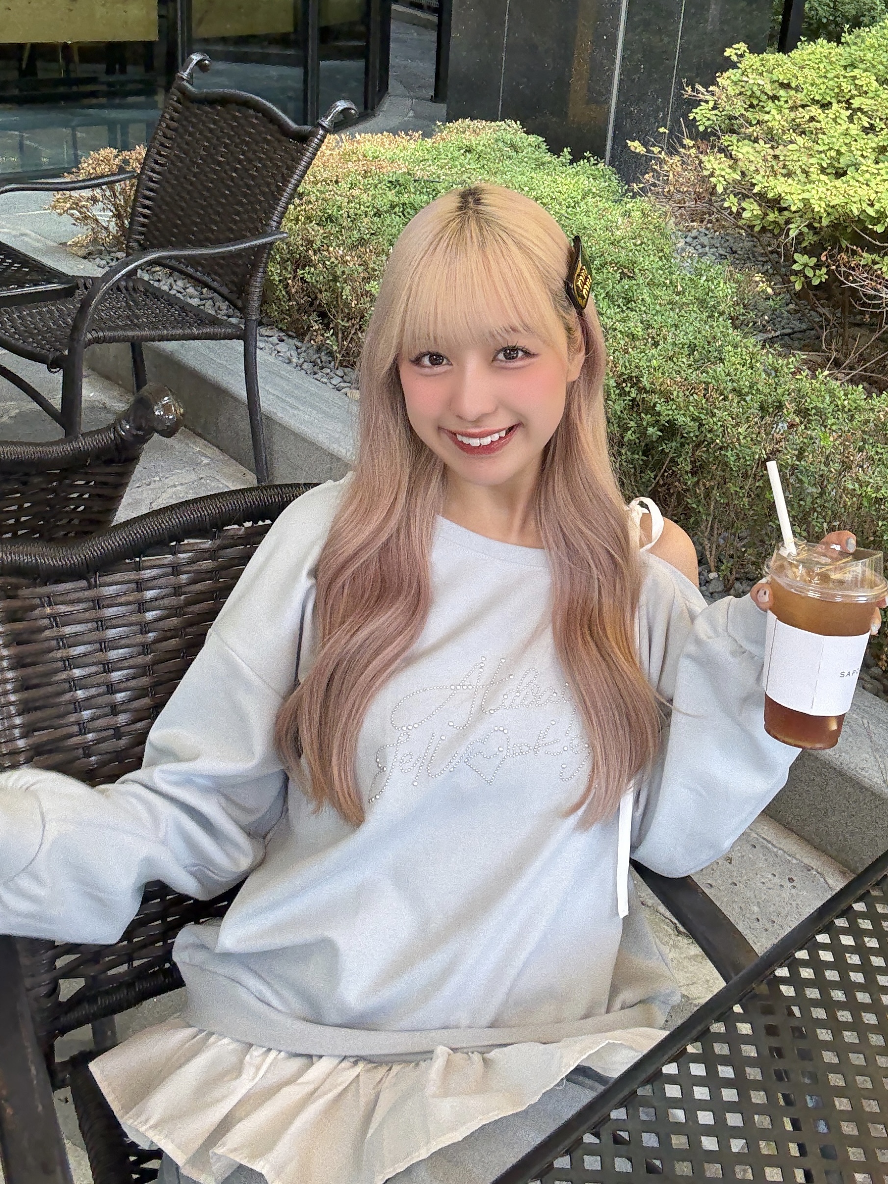 ワンショルダーレイヤードポイントスウェットシャツ