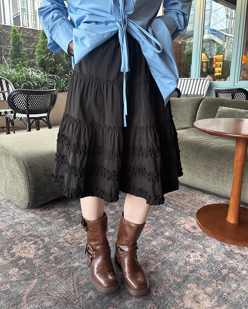 フェイクレザーミドルエンジニアブーツ | ファッション通販サイト NUGU