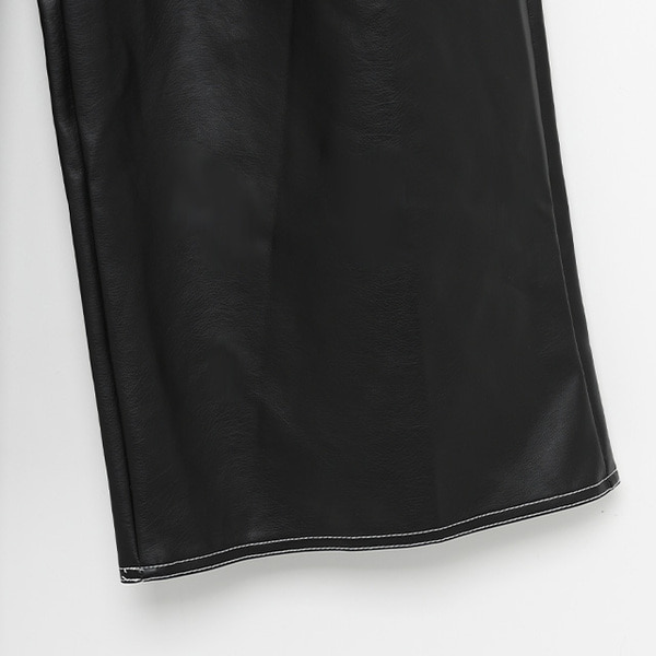 ステッチレザーワイドパンツ | ファッション通販サイト NUGU
