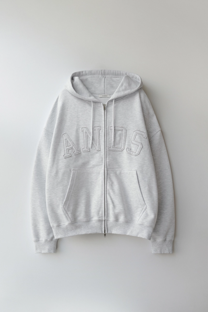 24. Penny logo hoodie zip-up (white melange)1.jpg
