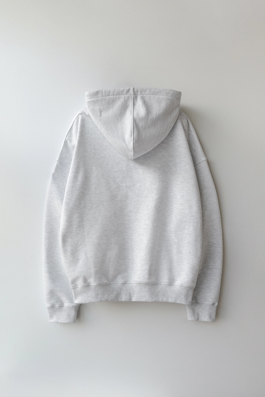 24. Penny logo hoodie zip-up (white melange)3.jpg