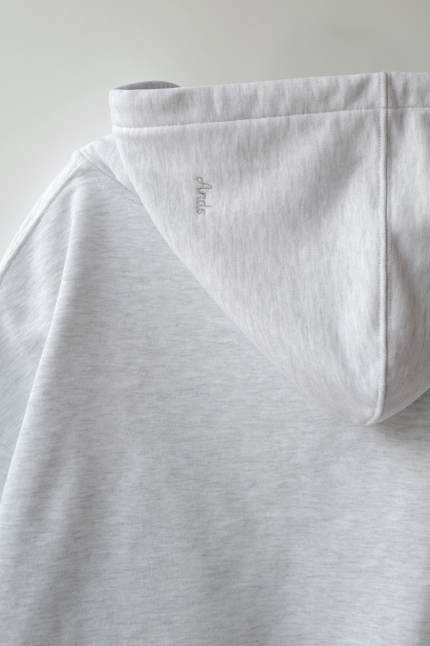 24. Penny logo hoodie zip-up (white melange)4.jpg